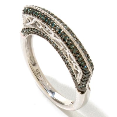 122-182 - Sterling Silver 0.33ctw Diamond Stacker Band Ring