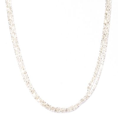 SS 18" 3-STRAND D/C MARGHERITA NECKLACE