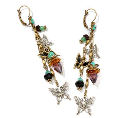 GODLTONE BUTTERFLIES ALOFT EARRINGS