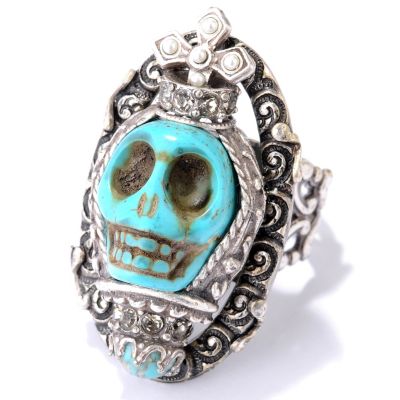 GOLDTONE RELIQUARY RING