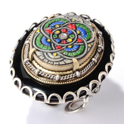 TWO-TONE VINTAGE CZECH GLASS RING