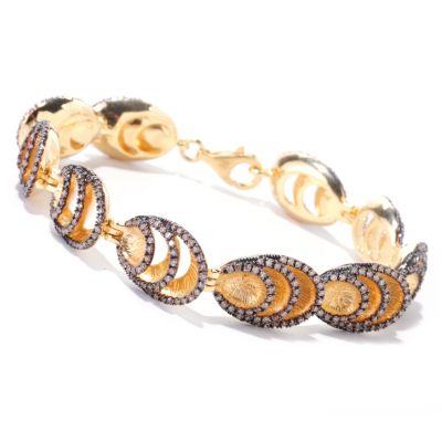 SS/YV 7.25" MOCHA DIAMOND OVAL LAYER BRACELET