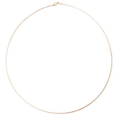 14K GOLD OMEGA CHAIN NECKLACE
