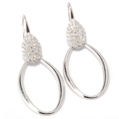 122-321 - Sonia Bitton for Brilliante&reg; 1.12 DEW Pave Set Oval Station Drop Earrings