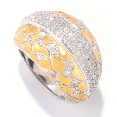 SS/YV DIAMOND DOME RING