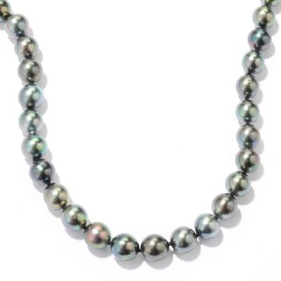 14K WG 24" 10-11mm SEMI ROUND TAHITIAN NECKLACE