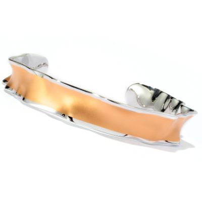 SS TWO-TONE BRAC 1/2" WIDE ORGANZA CUFF