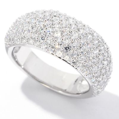 122-400 - Brilliante&reg; Platinum Embraced 3.93 DEW Pave Set Dome Ring