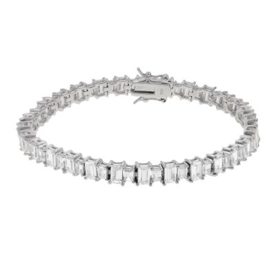 STERLING SILVER CZ TENNIS BRACELET