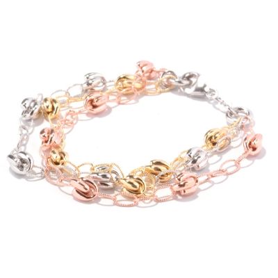SS 7.5IN TRICOLOR 3STRAND STATION BRACLT