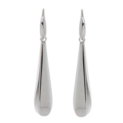 Charles Garnier Sterling Silver Electroform Faceted Teardrop Earrings