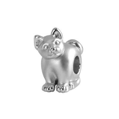 123-995 - Charles Garnier Sterling Silver Electroform Curious Kitty Bead