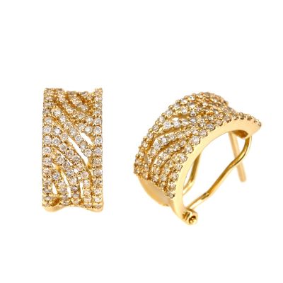 124-047 - Porsamo Bleu 14K Yelllow Gold 0.8ct Diamond Earrings