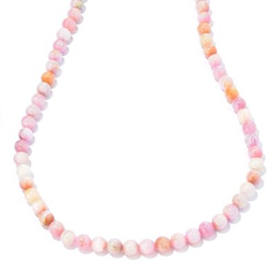 SS MAGNETIC CLASP 18" KUNZITE BEAD