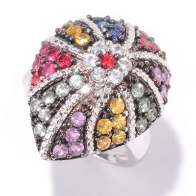 SS TEARDROP RING MULTI COLOR SAPP