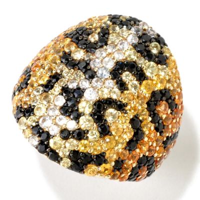 BALISSIMA BY EFFY SS BLK AND YELLOW SAPP ANIMAL PRINT RING