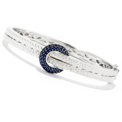 BALISSIMA BY EFFY SS CIRCLE PAVE BLUE SAPP BANGLE