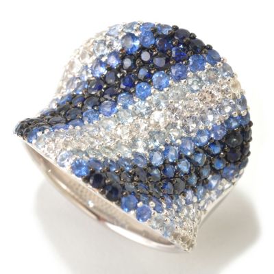 BALISSIMA BY EFFY SS BLUE SAPPHIRE WIDE BAND RING