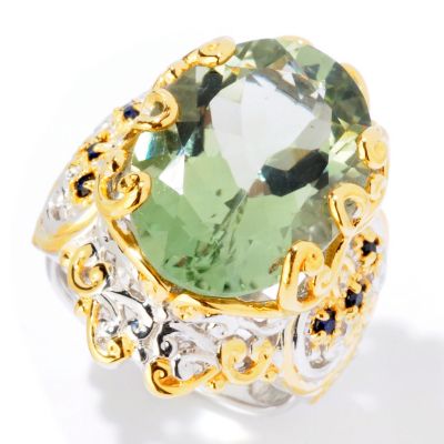 SS/PALL RING GREEN AMY & BLUE SAPH