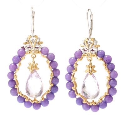124-870 - Gems en Vogue II 24.38ctw Multi Gemstone Briolette Drop Earrings