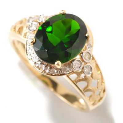 14K YG CHROME AND DIAMOND RING