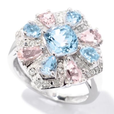 SS/P EAR EXOTIC TOPAZ & MULTI-GEM STUD