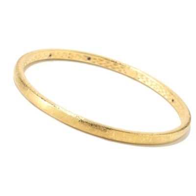 IDS 14K GOLD ORO VITA SILICONE FILLED BANGLE CHOICE OF SATIN OR FACETED