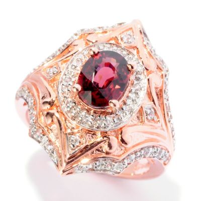 125-016 - NYC II 1.55ctw Full Cut Raspberry & White Zircon Ring