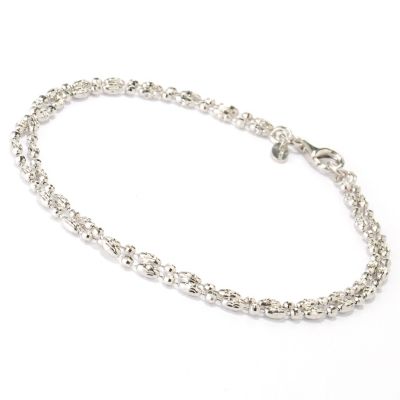 125-034 - Palatino&trade; Platinum Embraced&trade; Dual Strand Anklet 