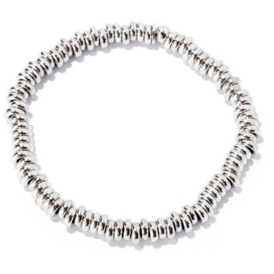 125-044 - Palatino&trade; Platinum Embraced&trade; Polished Stretch Slip-on Bracelet