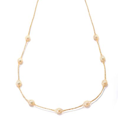 14K 24" SILK ORO NECKLACE W/FWP