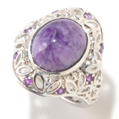 SS CHAROITE AND AMY RING