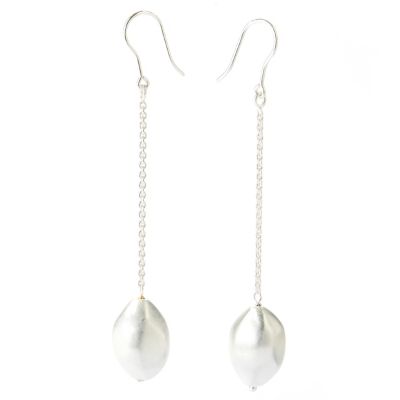 SEMPRESILVER SATIN ELECTROFORM SATIN DROP EARRINGS