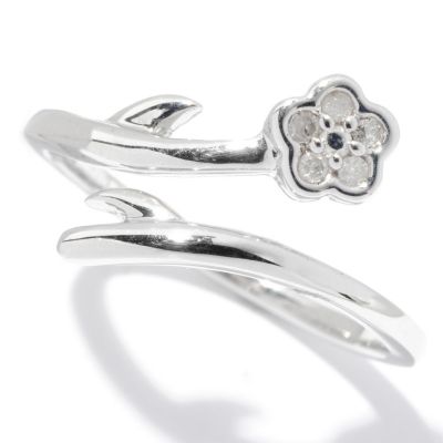125-269 - Diamond Treasures Sterling Silver 0.05ctw Diamond Choice Toe Ring