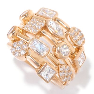 125-282 - Sonia Bitton for Brilliante&reg; 2.07 DEW Dream Fit Multi-Shape Celebration Ring