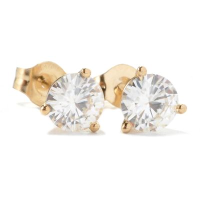 MOI 14K GOLD 5MM MARTINI STUD EARRINGS