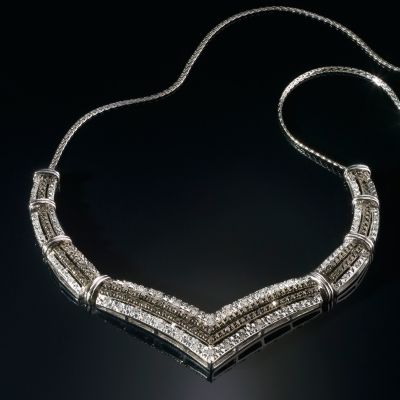 Diamond V-Line Necklace