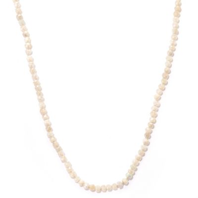 125-407 - Artisan Silver by Samuel B. Faceted White Sapphire Necklace 