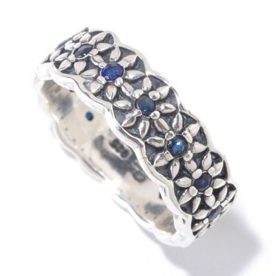 STERLING SILVER/BLUE SAPPHIRE