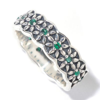 STERLING SILVER / EMERALD