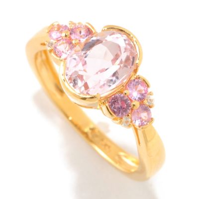 SS/18KV KUNZITE w/ PINK SAPH & WHT ZIRCON