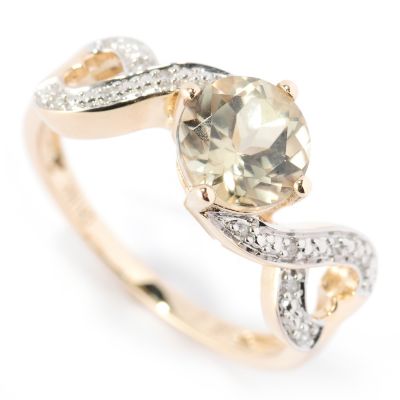 14K YG ROUND ZULTANITE RING