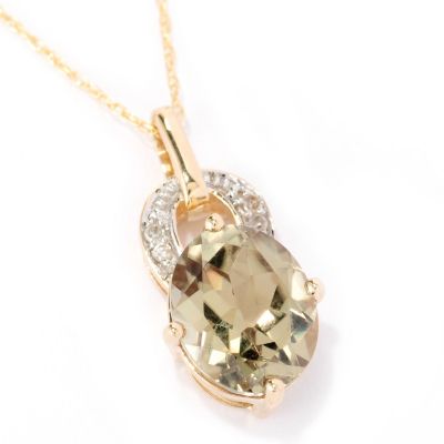 14K OVAL ZULTANITE PEND WITH CHAIN