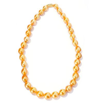 14K YG 9-11mm DARK GOLDEN SOUTH SEA NECKLACE