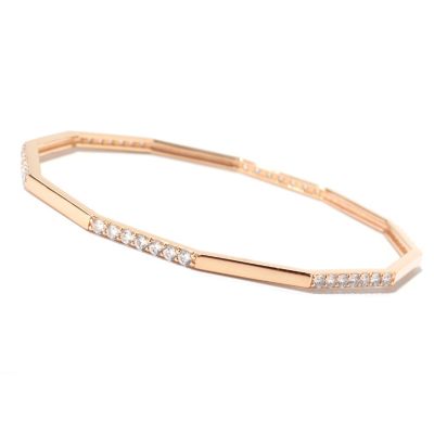 125-562 - Sonia Bitton for Brilliante&reg; Round Cut Fancy Shaped Bangle Bracelet 