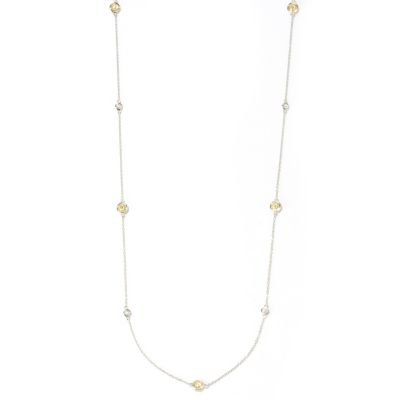 BLTA SS/PLAT CHOICE OF DIA COLOR 36" STATION NECKLACE
