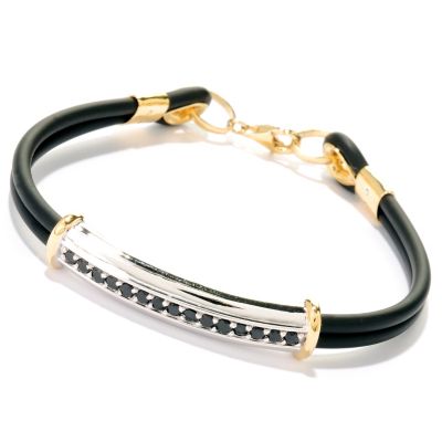 MEN'S - SS/PALL BLACK SPINEL SLIDE w/ DOUBLE RUBBER CORD