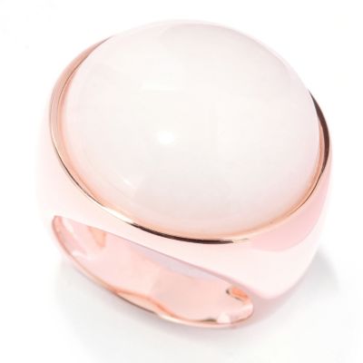 125-651 - Sterling Silver 20mm Round White Kunlun Jade Ring