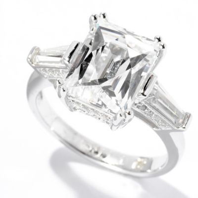 125-684 - TYCOON for Brilliante&reg; Platinum Embraced&trade; 4.27 DEW Rectangle & Tapered Baguette Ring