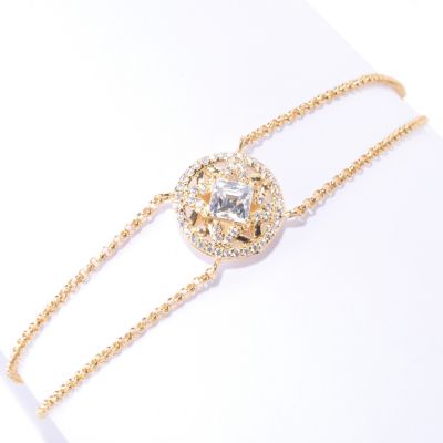 TYCOON SS/CHOICE SQUARE TYCOON CUT AND ROUND DISC AND CHAIN BRACELET